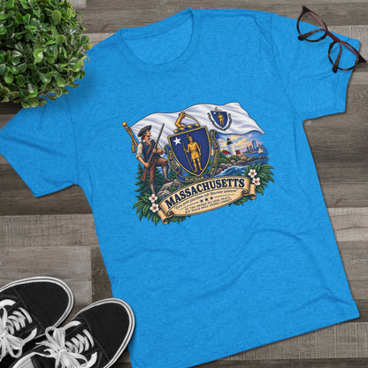Massachusetts State Flag T‑Shirt — Vintage Coat of Arms Tee
