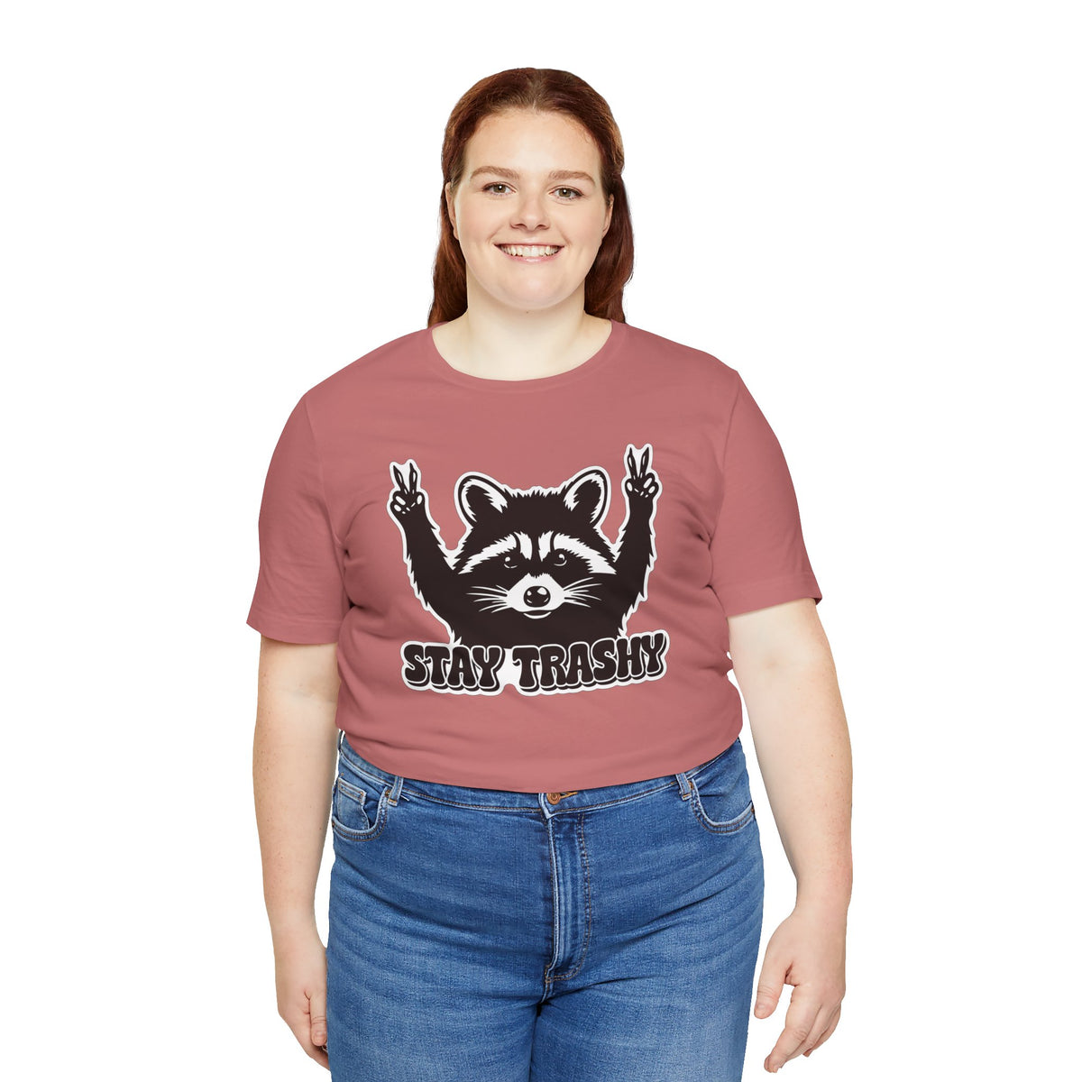 Stay Trashy Raccoon Graphic T-Shirt