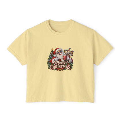 Merry Christmas Santa Women's Boxy Tee