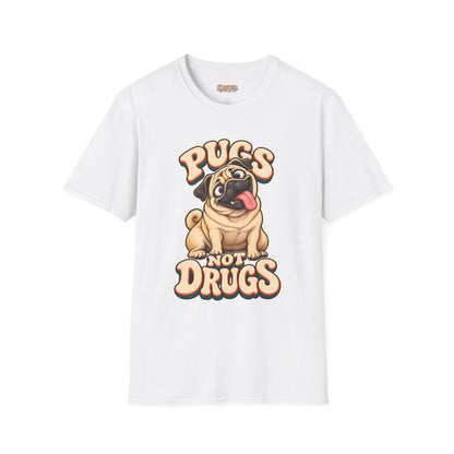 Pugs Not Drugs Funny Pug T-Shirt