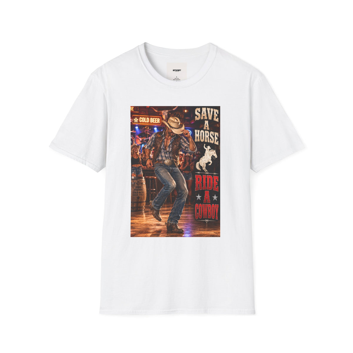 Save a Horse Ride a Cowboy T-Shirt — Country Western Cowboy Graphic Tee