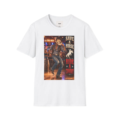 Save a Horse Ride a Cowboy T-Shirt — Country Western Cowboy Graphic Tee