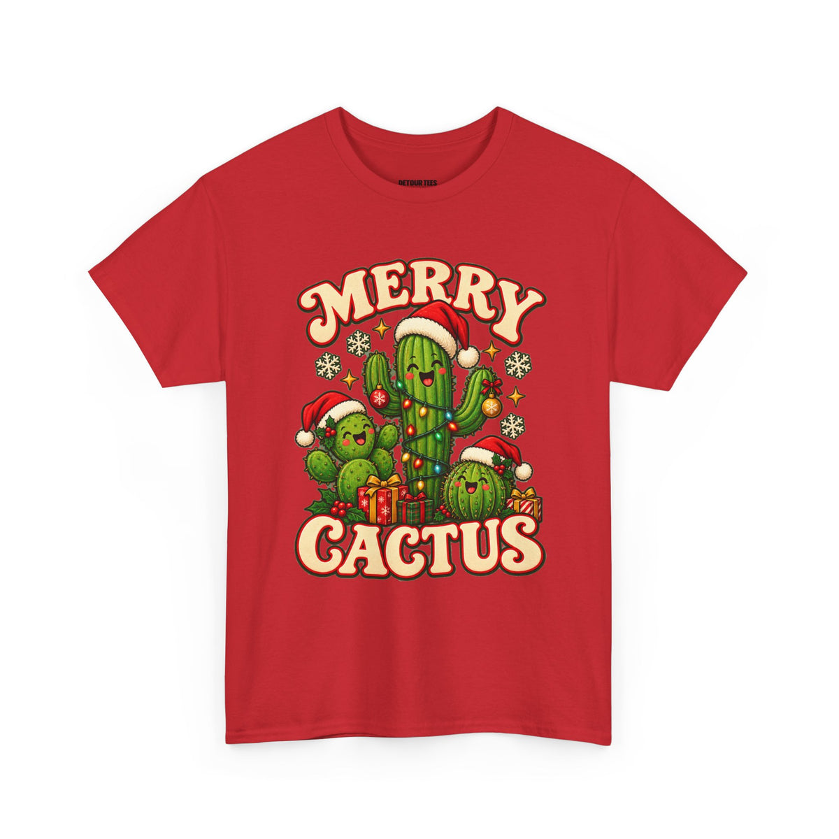 Merry Cactus Christmas Tee — Festive Holiday Cactus Shirt