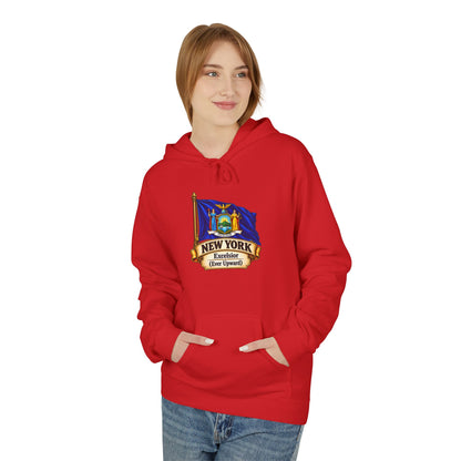 New York State Flag Hoodie – "Excelsior (Ever Upward)" Graphic Pullover