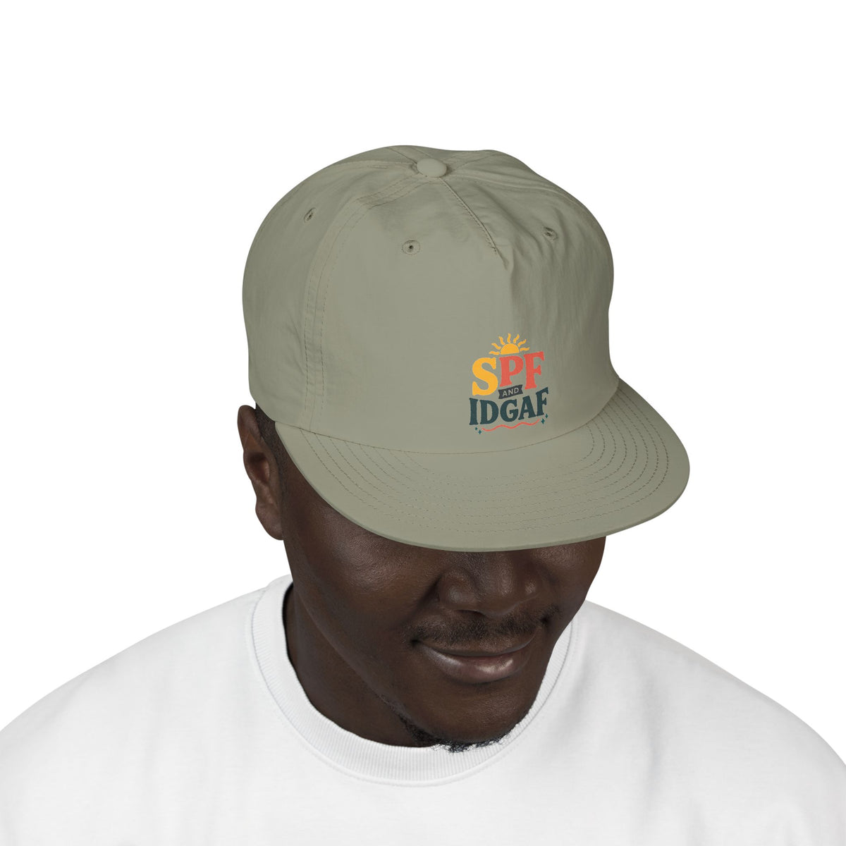 SPF IDGAF Surf Cap | Retro Sun Typography Hat