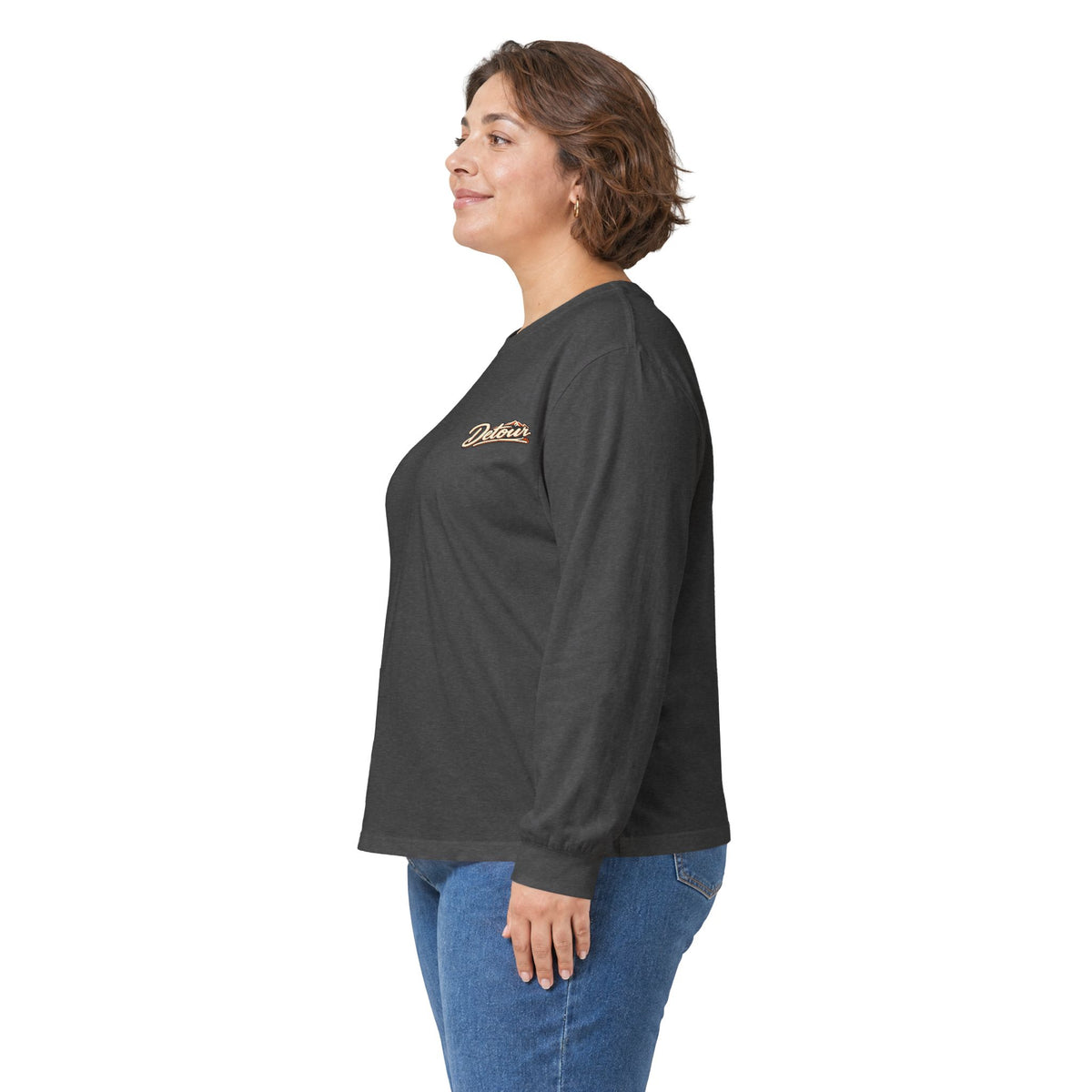 Detour Classic Car Long Sleeve Tee – 'Take The Long Way' Vintage Hot Rod Shirt