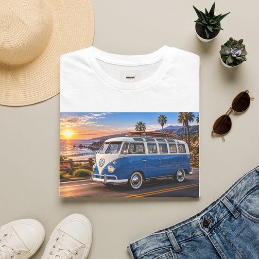 Vintage VW Bus T‑Shirt — Retro Surf Van Sunset Graphic Tee
