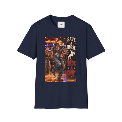 Save a Horse Ride a Cowboy T-Shirt — Country Western Cowboy Graphic Tee