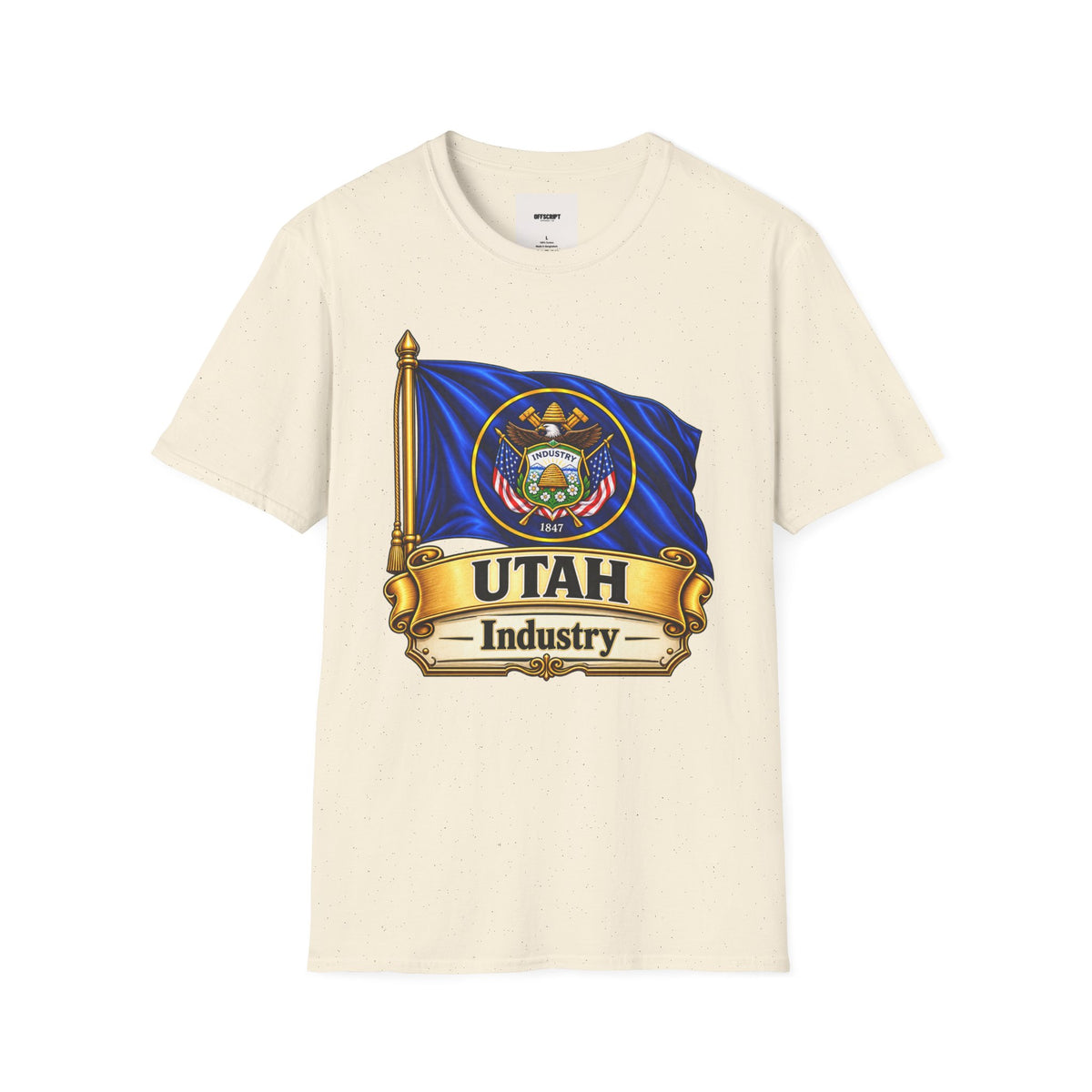 Utah State Flag T-Shirt — 'Utah Industry' Retro Flag Tee