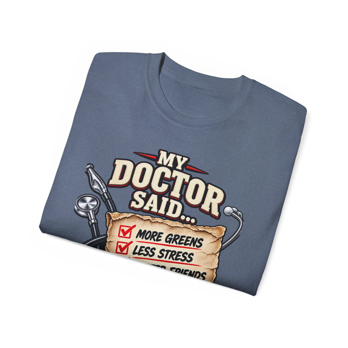 My Doctor Said… Play More Golf T‑Shirt — Funny Golf Checklist Tee