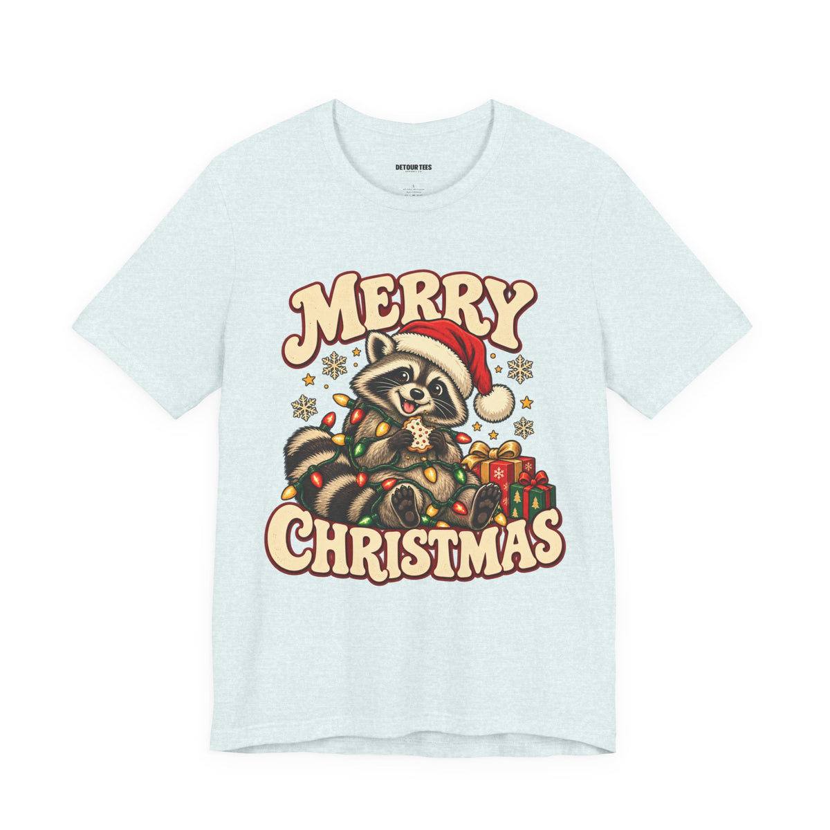 Merry Christmas Raccoon Tee