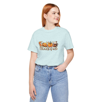 Thankful Harvest Tee — Thanksgiving Pumpkin & Pie Fall Shirt