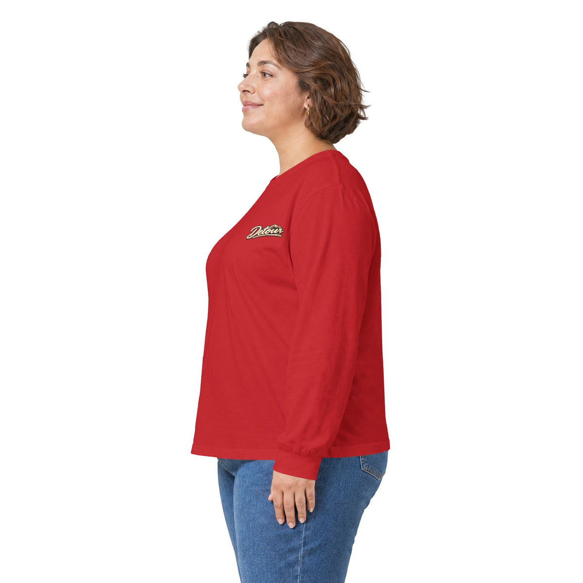 Detour Classic Car Long Sleeve Tee – 'Take The Long Way' Vintage Hot Rod Shirt