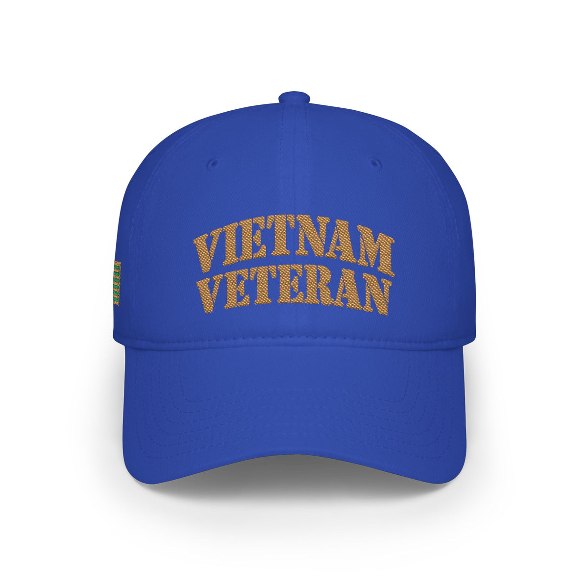 Vietnam Veteran Baseball Cap — Embroidered Gold Text Low Profile Hat for Veterans & Memorial Events