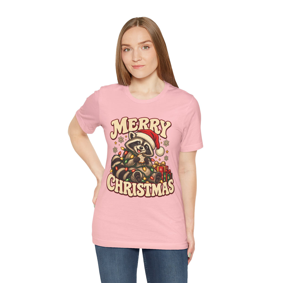 Merry Christmas Raccoon Tee