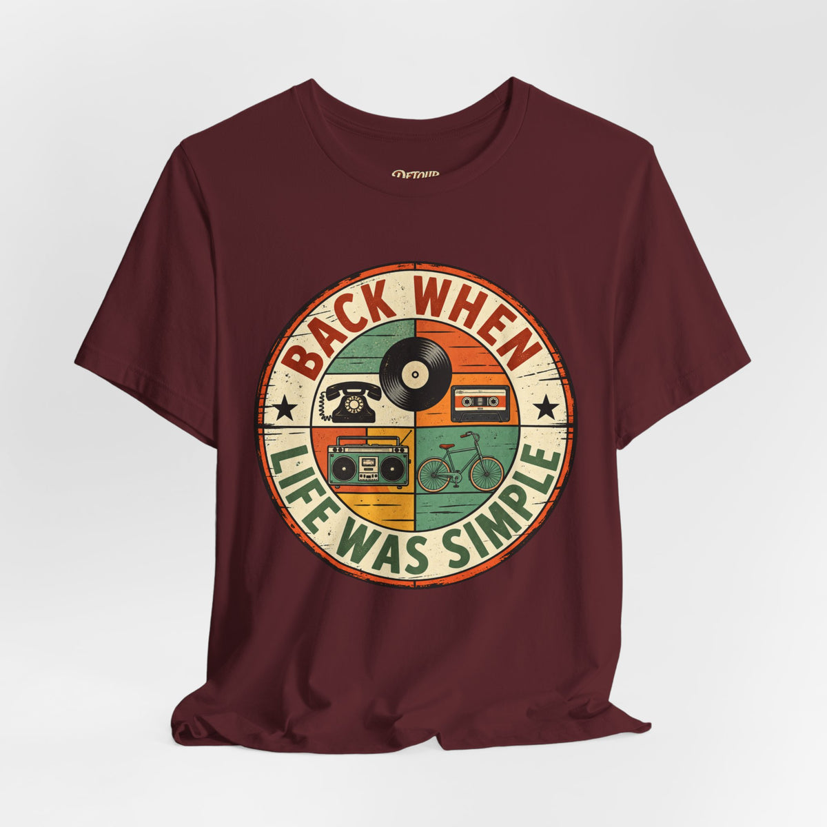 Back When Life Was Simple Vintage Retro T-Shirt