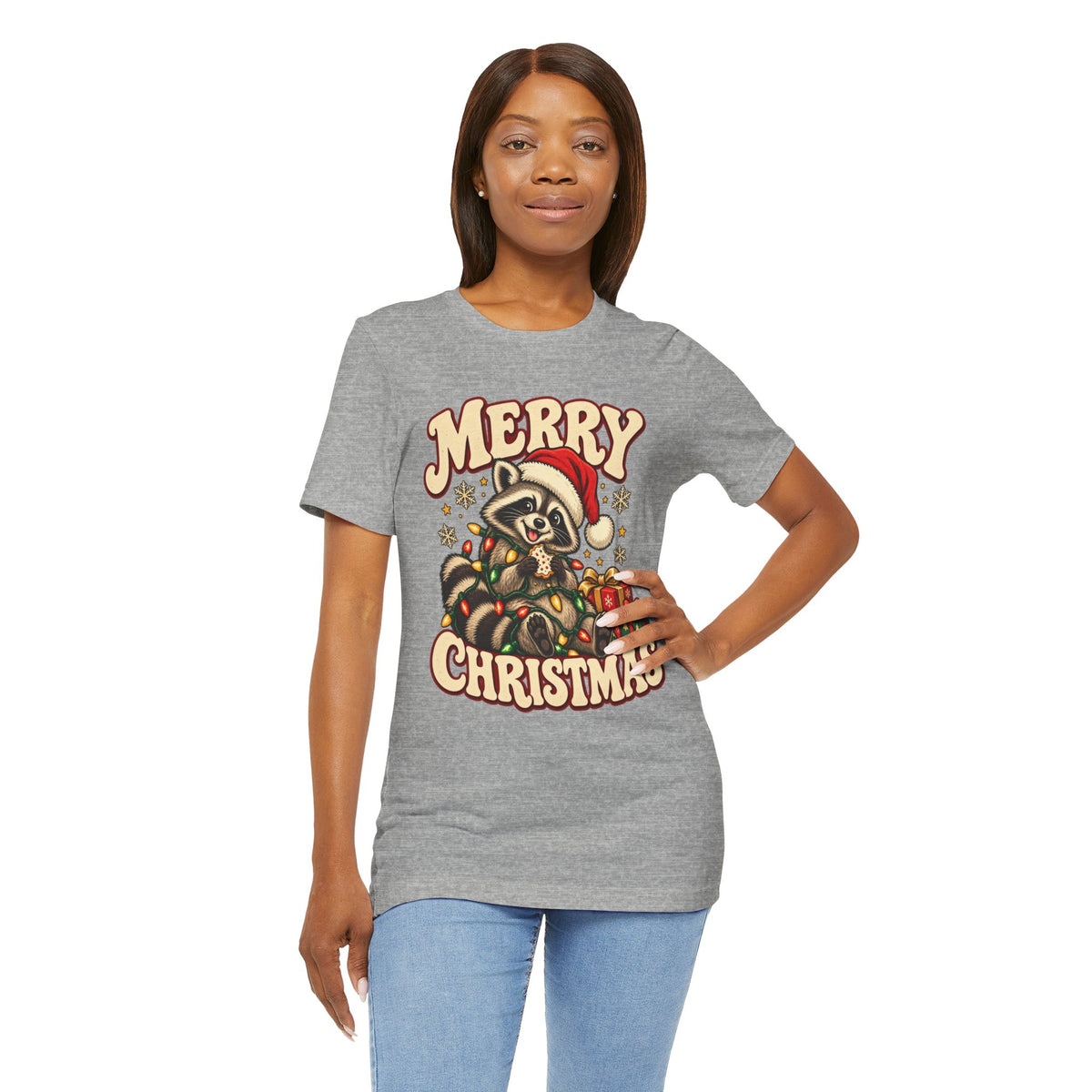 Merry Christmas Raccoon Tee