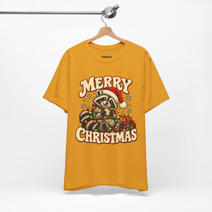 Merry Christmas Raccoon Tee