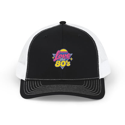 80s Retro Trucker Cap — ‘Love the 80s’ Vintage Neon Snapback