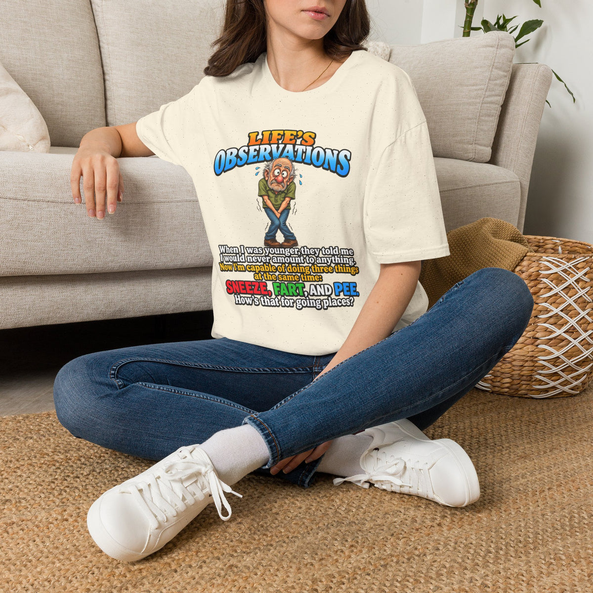 Life's Observations Funny Graphic Tee — Toilet Humor Bathroom Joke T-Shirt