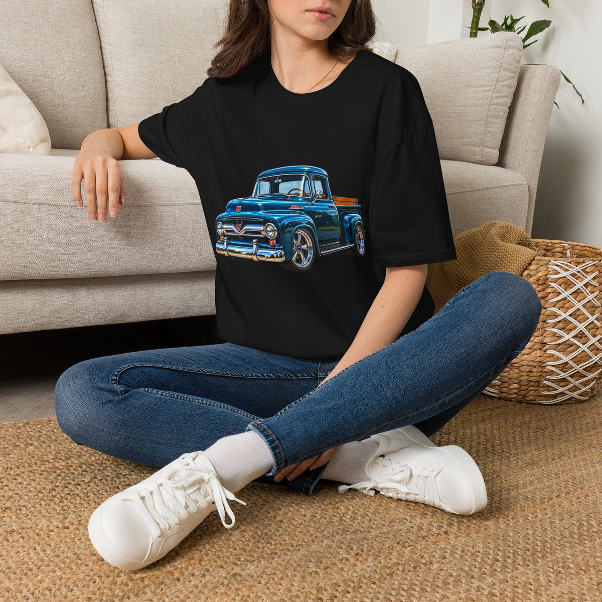 Vintage Blue Pickup T‑Shirt — Classic Retro Truck Graphic Tee