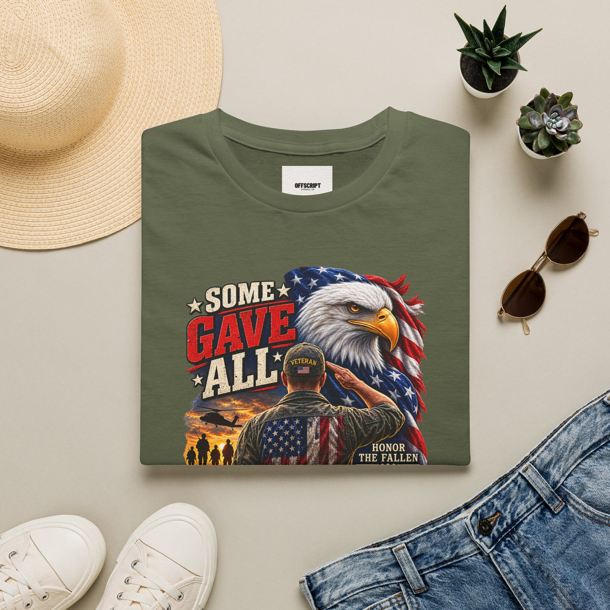 Some Gave All Eagle T-Shirt — Veteran Memorial Patriot Tee