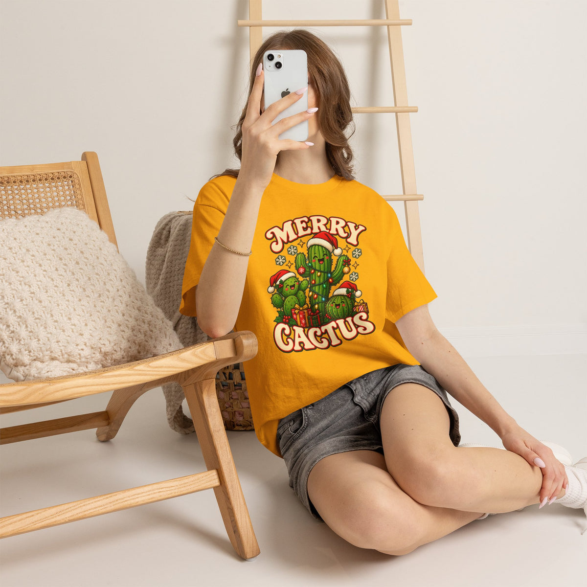 Merry Cactus Christmas Tee — Festive Holiday Cactus Shirt