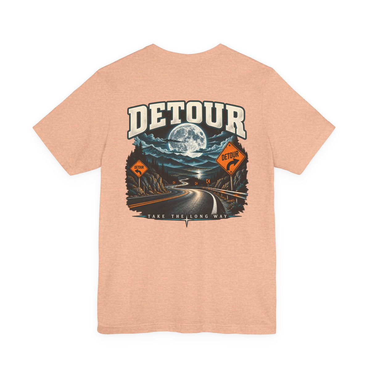 Detour Take the Long Way Road Trip Graphic T-Shirt
