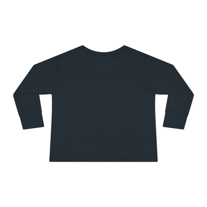 Toddler Halloween Witch Long Sleeve Tee — Cute Witch & Black Cat Pumpkin Design