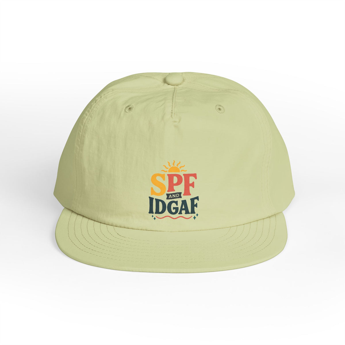 SPF IDGAF Surf Cap | Retro Sun Typography Hat