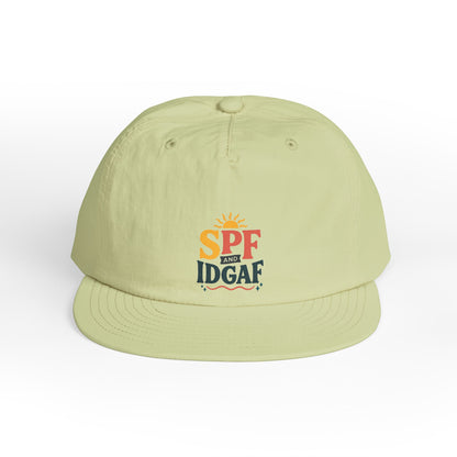 SPF IDGAF Surf Cap | Retro Sun Typography Hat