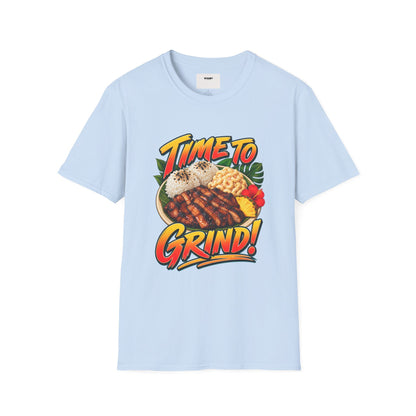 Time To Grind T-Shirt — Hawaiian Plate BBQ Graphic Tee