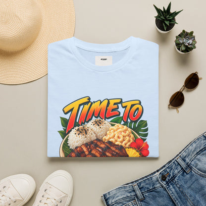 Time To Grind T-Shirt — Hawaiian Plate BBQ Graphic Tee