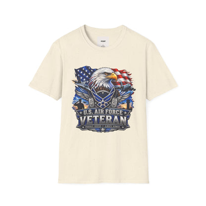 Air Force Veteran Eagle T‑Shirt — U.S. Flag Military Tribute