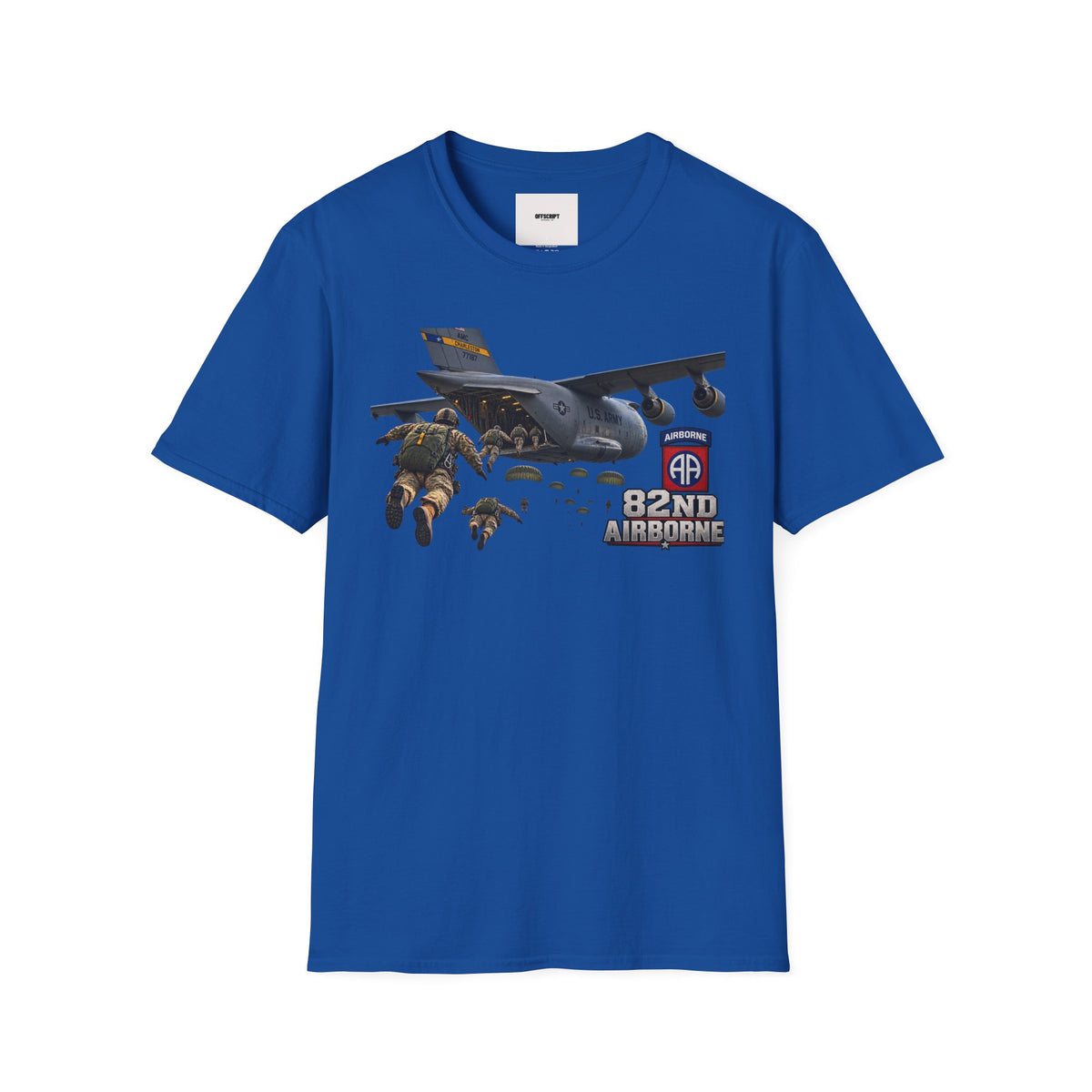 82nd Airborne Paratrooper T-Shirt — Military Jump C-17 Skydiving Design