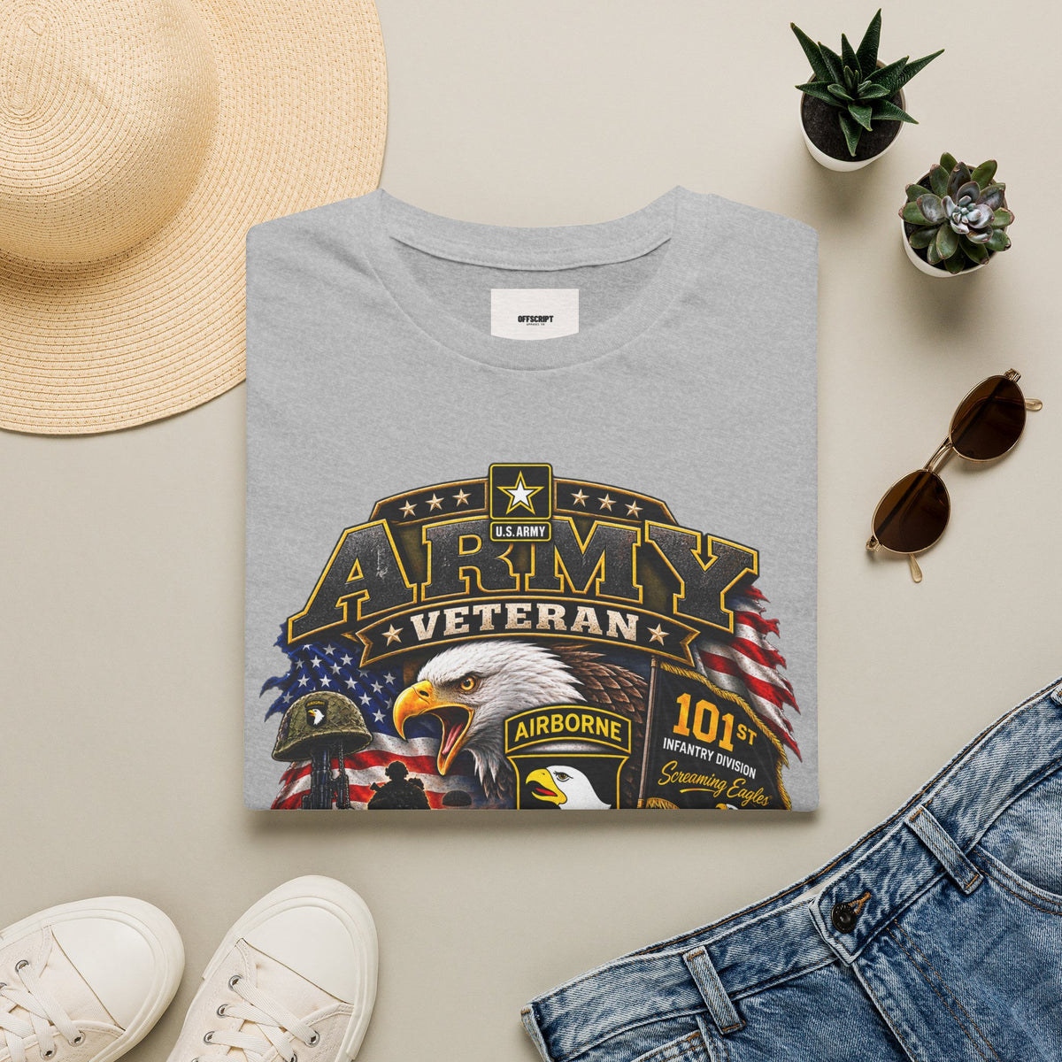 Army Veteran T-Shirt — Patriotic Eagle Airborne Tribute