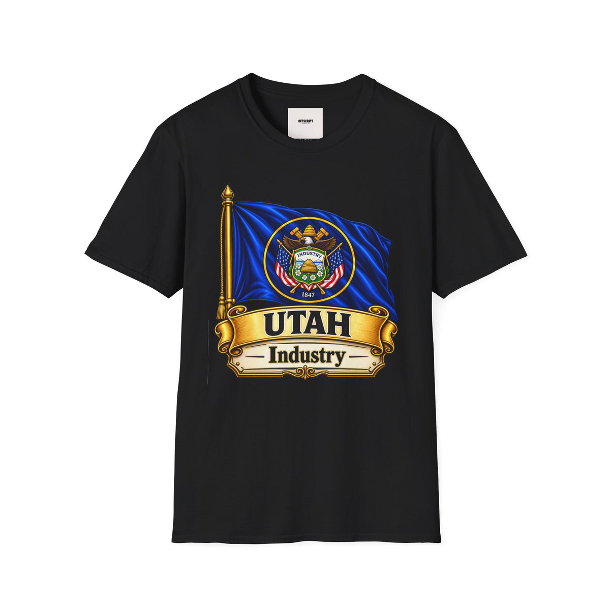 Utah State Flag T-Shirt — 'Utah Industry' Retro Flag Tee