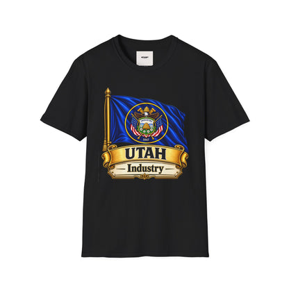 Utah State Flag T-Shirt — 'Utah Industry' Retro Flag Tee