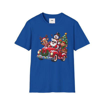 Christmas Crew T‑Shirt — Santa, Reindeer & Snowman Holiday Tee