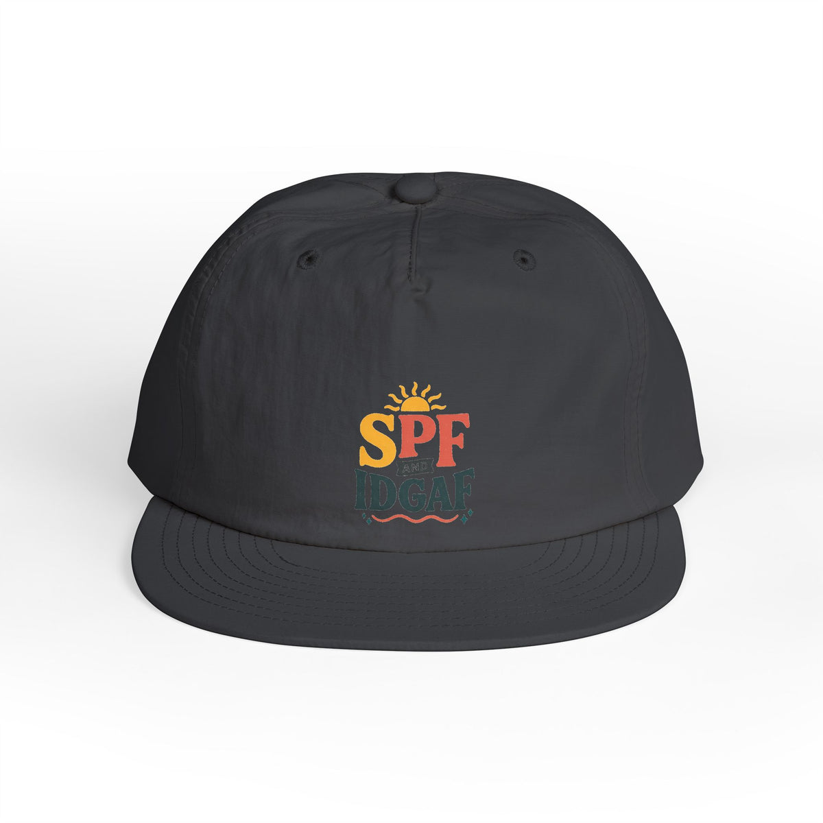 SPF IDGAF Surf Cap | Retro Sun Typography Hat