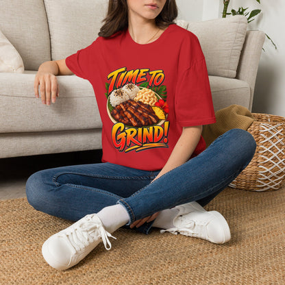 Time To Grind T-Shirt — Hawaiian Plate BBQ Graphic Tee