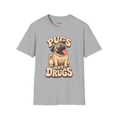 Pugs Not Drugs Funny Pug T-Shirt