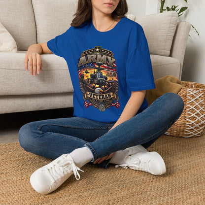 Army Veteran AH-64 Apache T-Shirt — Patriotic Military Helicopter Tee