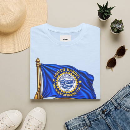 South Dakota Flag T‑Shirt — "Under God the People Rule" State Pride Tee