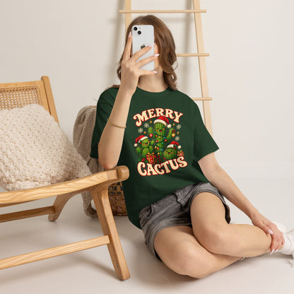 Merry Cactus Christmas Tee — Festive Holiday Cactus Shirt