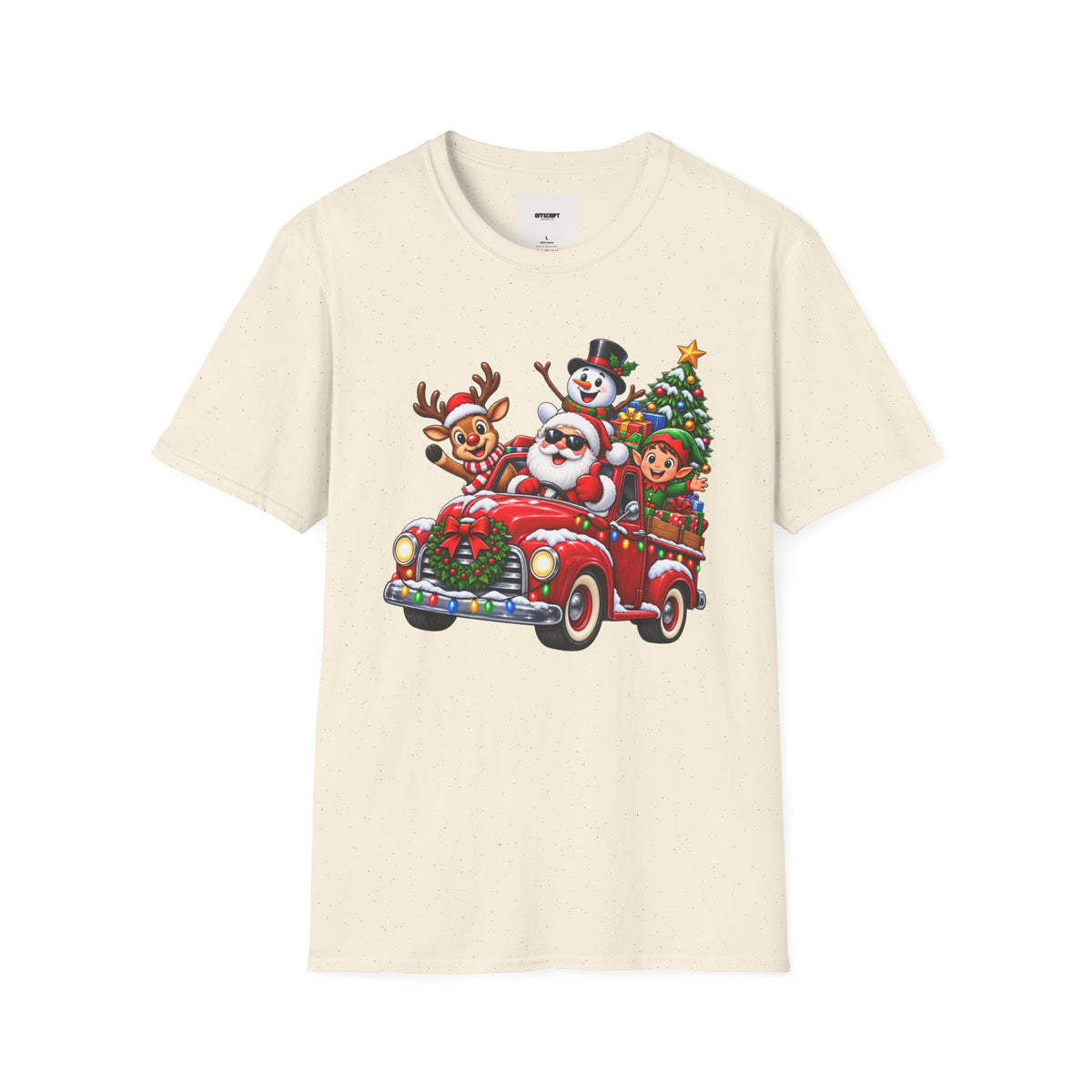 Christmas Crew T‑Shirt — Santa, Reindeer & Snowman Holiday Tee