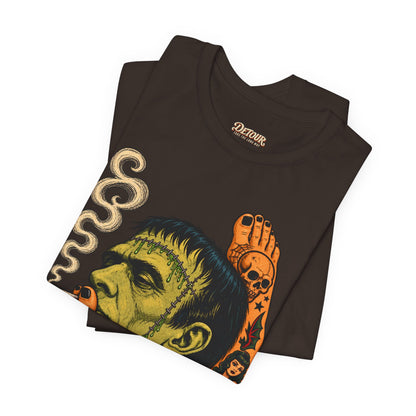 Vintage Frankenstein Smoking Monster T-Shirt