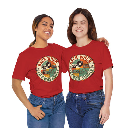 Back When Life Was Simple Vintage Retro T-Shirt