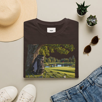 Golf Course Scene T‑Shirt — 'GOLF' Scenic Golfing Graphic Tee