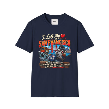 “I Left My Heart in San Francisco” T-Shirt — Vintage Golden Gate Cityscape Tee